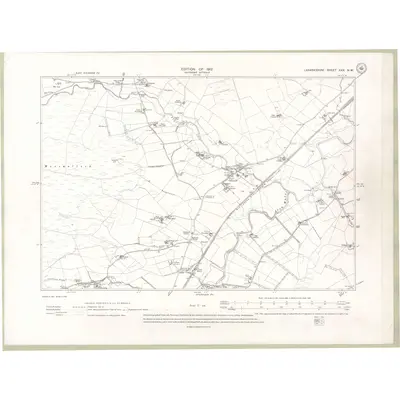 1909 Map of Lanarkshire Sheet XXX.NW, 1912 Print