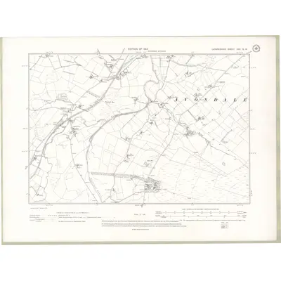 1909 Map of Lanarkshire Sheet XXX.SW, 1912 Print
