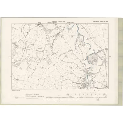 1896 Map of Lanarkshire Sheet XXXI.NE, 1898 Print