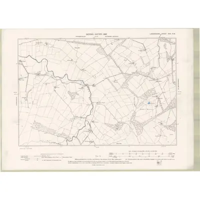1896 Map of Lanarkshire Sheet XXXI.NW, 1898 Print