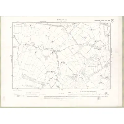 1909 Map of Lanarkshire Sheet XXXI.NW, 1912 Print