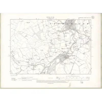 1909 Map of Lanarkshire Sheet XXXI.SE, 1912 Print