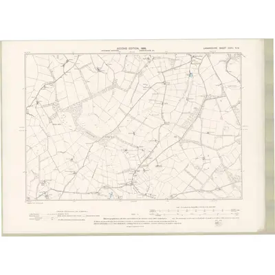 1896 Map of Lanarkshire Sheet XXXII.NW, 1898 Print