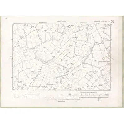 1909 Map of Lanarkshire Sheet XXXII.NW, 1912 Print