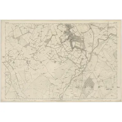 1858 Map of Lanarkshire, Sheet XXXII, 1864 Print