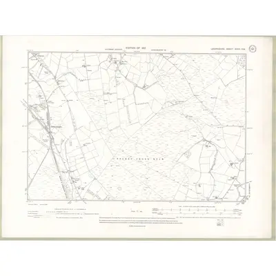 1909 Map of Lanarkshire Sheet XXXII.SW, 1912 Print