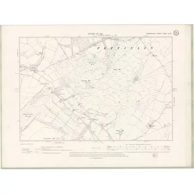 1909 Map of Lanarkshire Sheet XXXIII.NW, 1912 Print