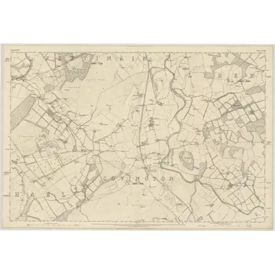 1858 Map of Lanarkshire, Sheet XXXIII, 1864 Print