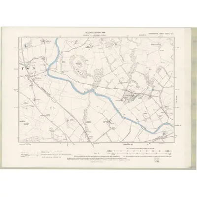 1896 Map of Lanarkshire Sheet XXXIII.SE, 1898 Print
