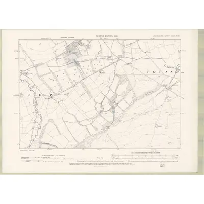 1896 Map of Lanarkshire Sheet XXXIII.SW, 1898 Print