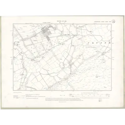 1909 Map of Lanarkshire Sheet XXXIII.SW, 1912 Print