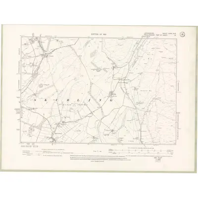 1909 Map of Lanarkshire Sheet XXXIV.NE, 1912 Print