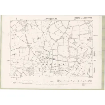 1896 Map of Lanarkshire Sheet XXXIV.NW, 1899 Print