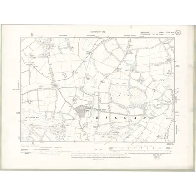 1909 Map of Lanarkshire Sheet XXXIV.NW, 1912 Print