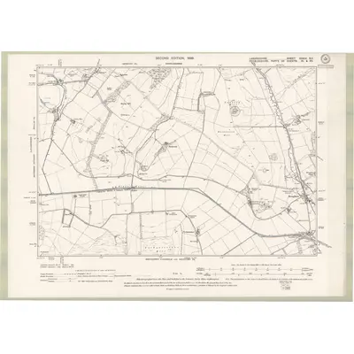 1896 Map of Lanarkshire Sheet XXXIV.SE, 1899 Print