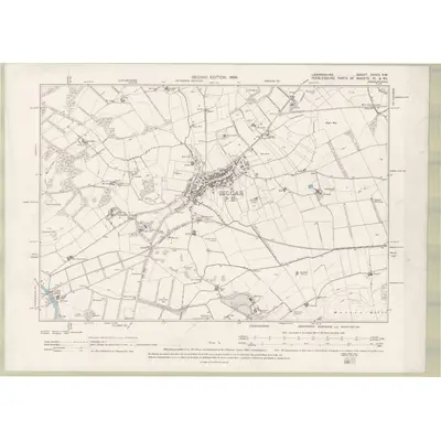 1896 Map of Lanarkshire Sheet XXXIV.SW, 1899 Print