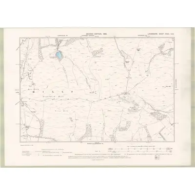 1896 Map of Lanarkshire Sheet XXXIX.NW, 1898 Print