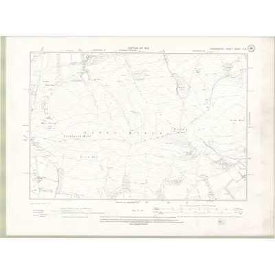 1909 Map of Lanarkshire Sheet XXXIX.NW, 1912 Print