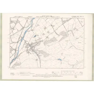 1896 Map of Lanarkshire Sheet XXXIX.SE, 1898 Print