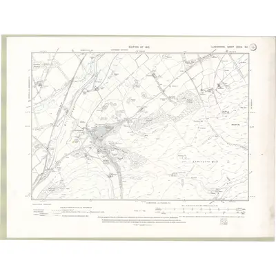 1909 Map of Lanarkshire Sheet XXXIX.SE, 1913 Print