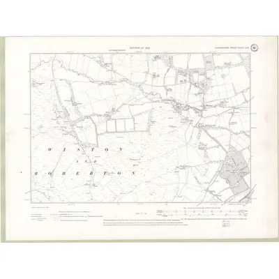 1909 Map of Lanarkshire Sheet XXXIX.SW, 1912 Print