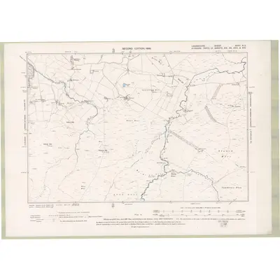1896 Map of Lanarkshire Sheet XXXV.NE, 1899 Print