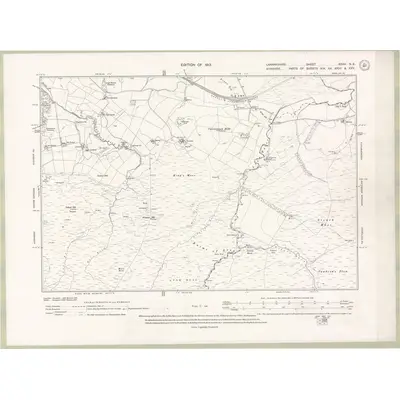 1909 Map of Lanarkshire Sheet XXXV.NE, 1913 Print