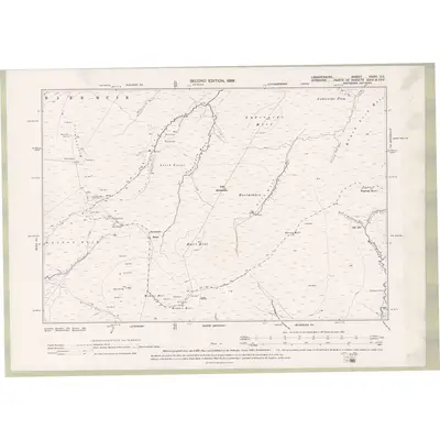 1896 Map of Lanarkshire Sheet XXXV.SE, 1899 Print