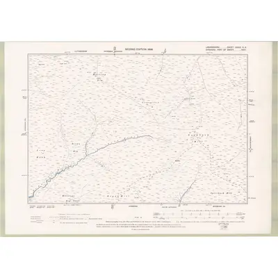1896 Map of Lanarkshire Sheet XXXVI.NE, 1899 Print