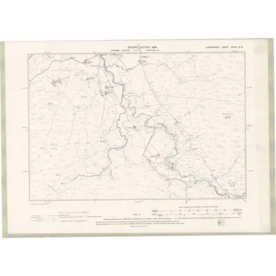 1896 Map of Lanarkshire Sheet XXXVI.NW, 1899 Print