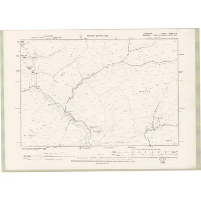 1896 Map of Lanarkshire Sheet XXXVI.SE, 1899 Print