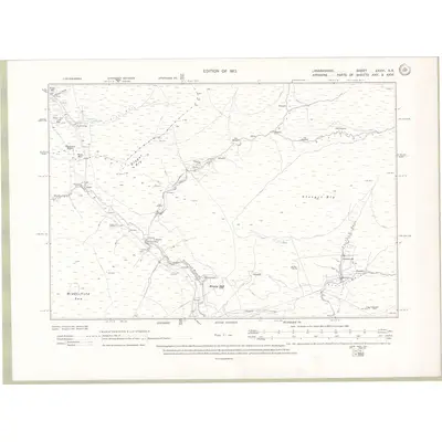 1909 Map of Lanarkshire Sheet XXXVI.SE, 1913 Print