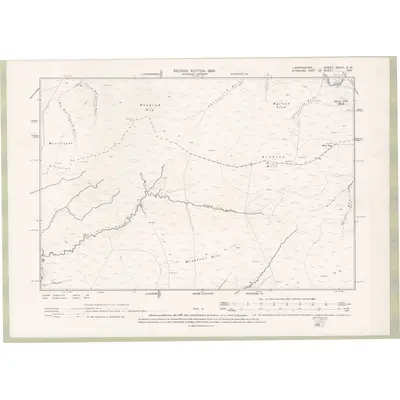 1896 Map of Lanarkshire Sheet XXXVI.SW, 1899 Print