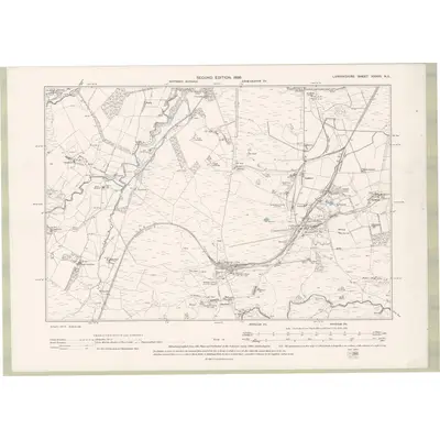 1896 Map of Lanarkshire Sheet XXXVII.NE, 1899 Print