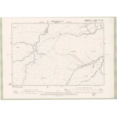 1896 Map of Lanarkshire Sheet XXXVII.NW, 1899 Print