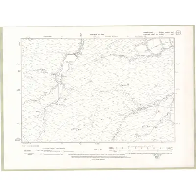 1909 Map of Lanarkshire Sheet XXXVII.NW, 1912 Print