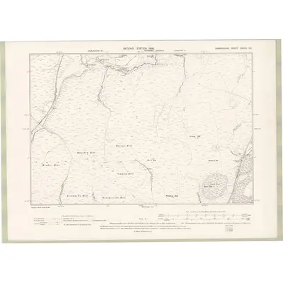 1896 Map of Lanarkshire Sheet XXXVII.SE, 1898 Print