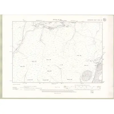 1909 Map of Lanarkshire Sheet XXXVII.SE, 1912 Print