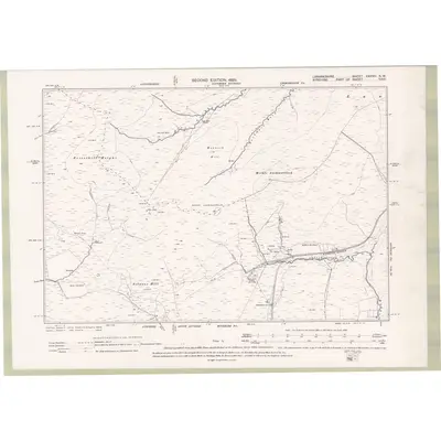1896 Map of Lanarkshire Sheet XXXVII.SW, 1899 Print