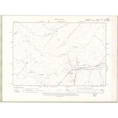 1909 Map of Lanarkshire Sheet XXXVII.SW, 1913 Print