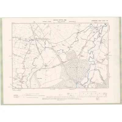 1896 Map of Lanarkshire Sheet XXXVIII.NW, 1898 Print