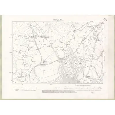 1909 Map of Lanarkshire Sheet XXXVIII.NW, 1912 Print