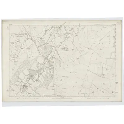 1858 Map of Lanarkshire, Sheet XXXVIII, 1864 Print