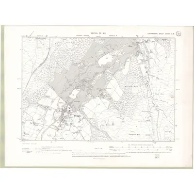 1909 Map of Lanarkshire Sheet XXXVIII.SW, 1912 Print
