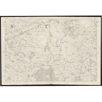 1845 Map of Lancashire 100, 1850 Print