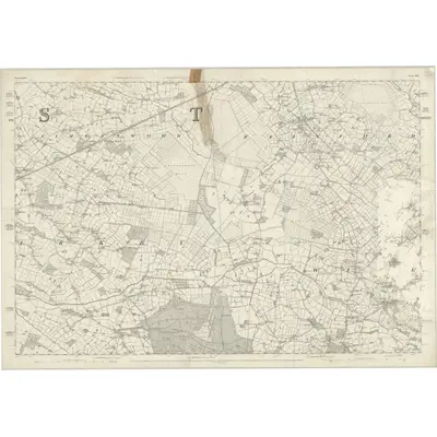 1845 Map of Lancashire 100, 1850 Print