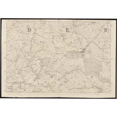 1845 Map of Lancashire 101, 1849 Print