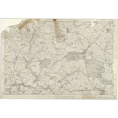 1845 Map of Lancashire 101, 1849 Print