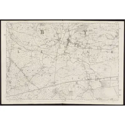 1845 Map of Lancashire 102, 1849 Print
