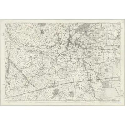 1845 Map of Lancashire 102, 1849 Print